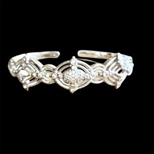 Judith Ripka hinged bracelet with cz’s